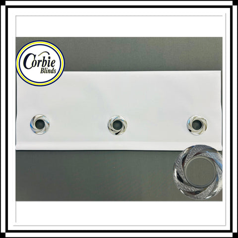 Roller Blinds with Large Round Eyelet