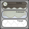Roller Blinds In Scallop, Arabesque Or Triangle Bottoms (Light Filtering Fabric)