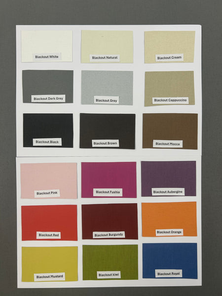 Custom Made To Measure Roller Blinds - 100% Thermal Blackout Strong Metal Tubes