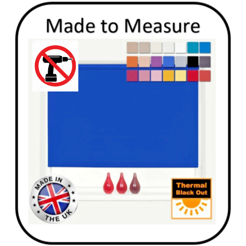 NO DRILL FITTINGS EASY TO FIT CUSTOM MADE TO MEASURE ROLLERS IN BLACKOUT OR DAYLIGHT